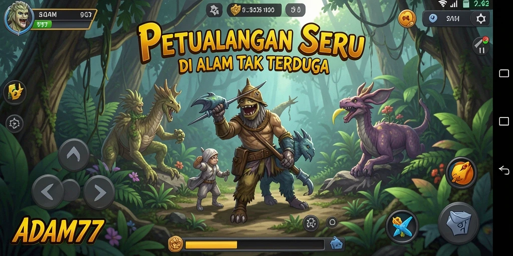 Tampilan menarik dari gameplay petualangan ADAM77 yang mendebarkan.