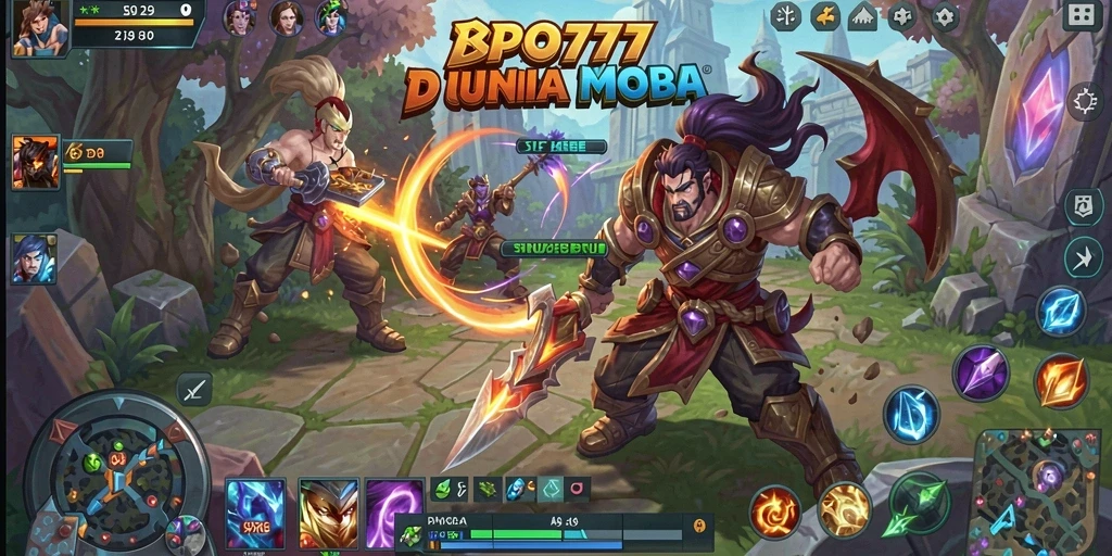 Tampilan gameplay menarik dengan pertarungan intens di BPO777.