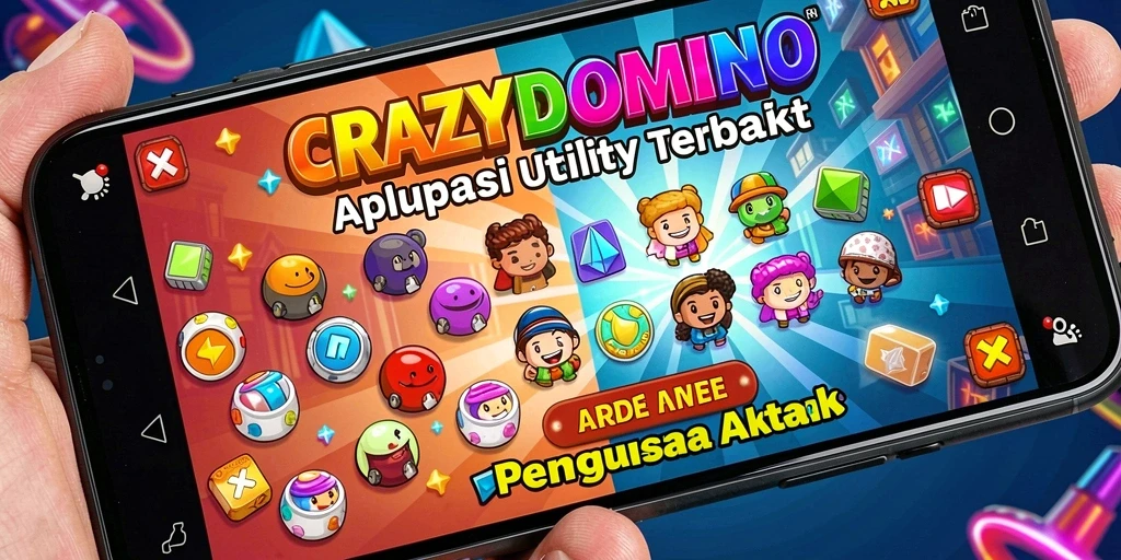 Tampilan antarmuka aplikasi CRAZYDOMINO yang intuitif dan mudah digunakan.