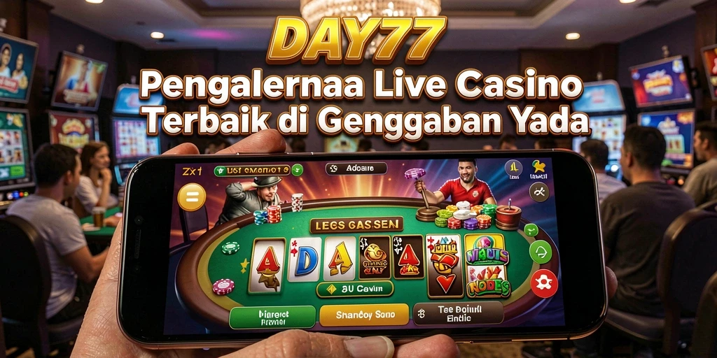 Tampilan permainan Live Casino dengan dealer profesional di DAY777.