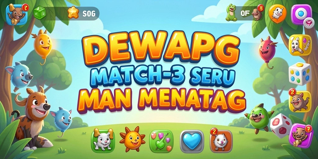 Gameplay seru DEWAPG dengan elemen Match-3 yang menantang.