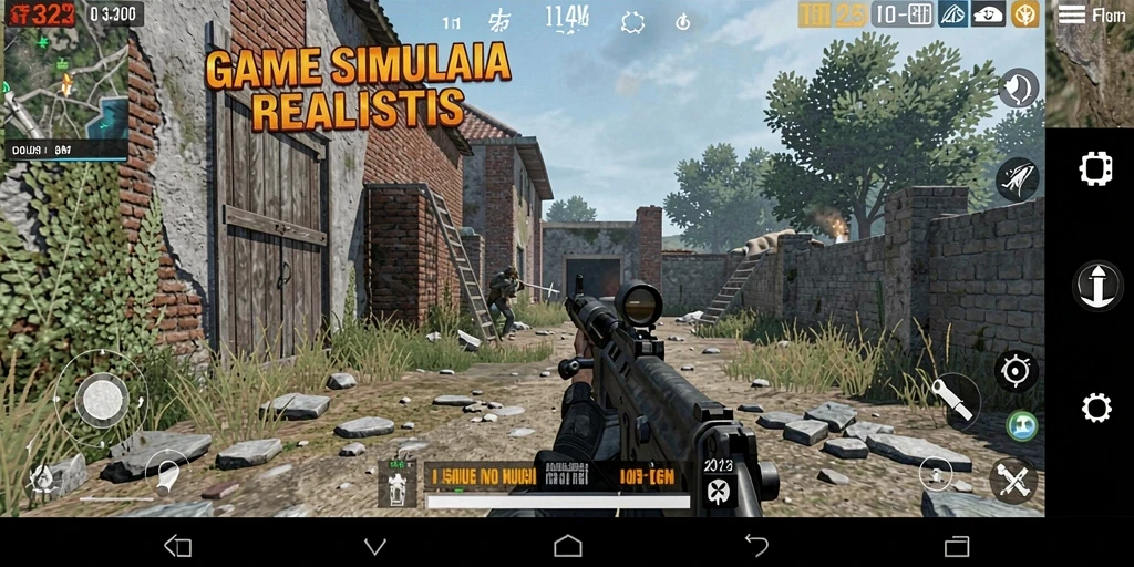 Tampilan gameplay F32 yang menakjubkan dalam simulasi kehidupan.
