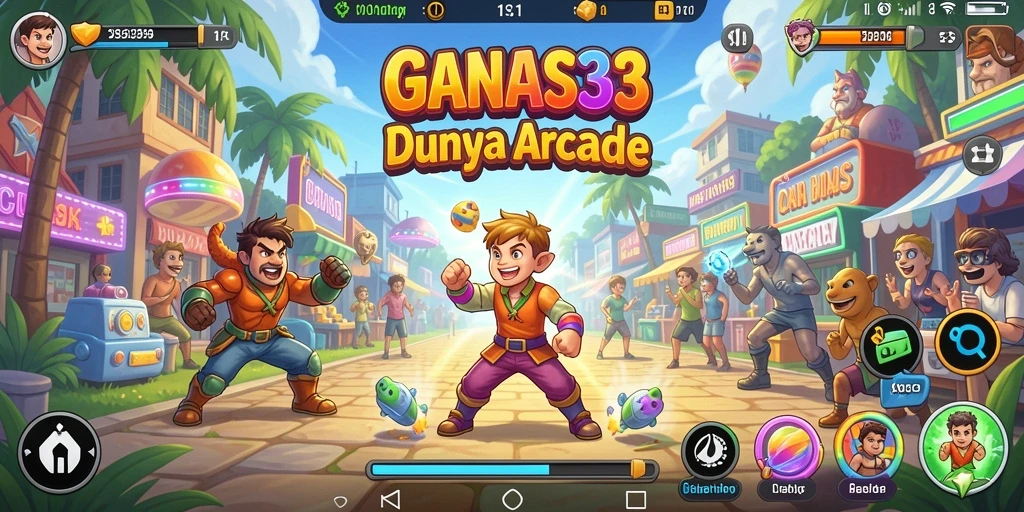 Tampilan gameplay seru dari GANAS33 dalam aksi arcade.