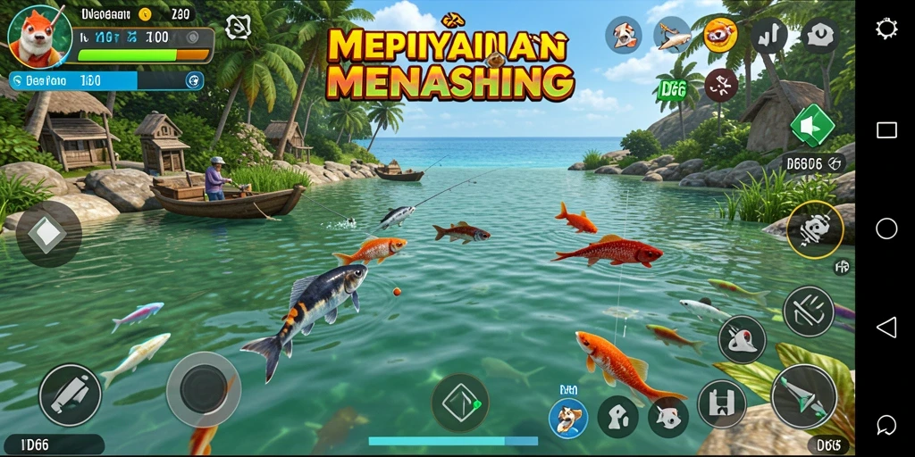 Tampilan gameplay ID66 dengan suasana memancing yang realistis.