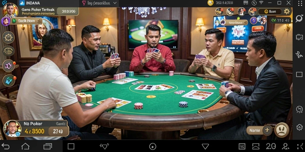 Gameplay seru dalam aplikasi INDAAA dengan tampilan menarik.
