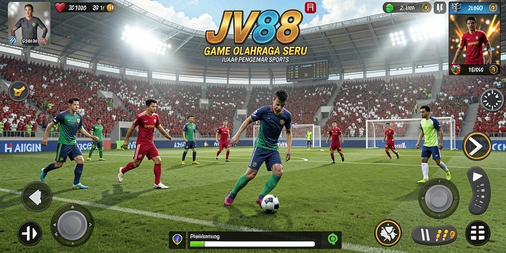 Tampilan menarik dari gameplay olahraga di JV88.