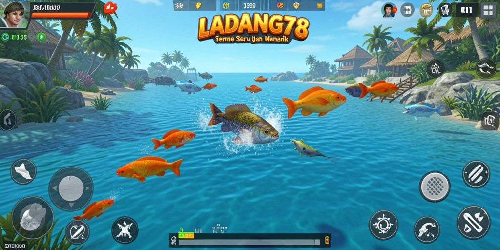 Gameplay seru menangkap ikan di LADANG78.