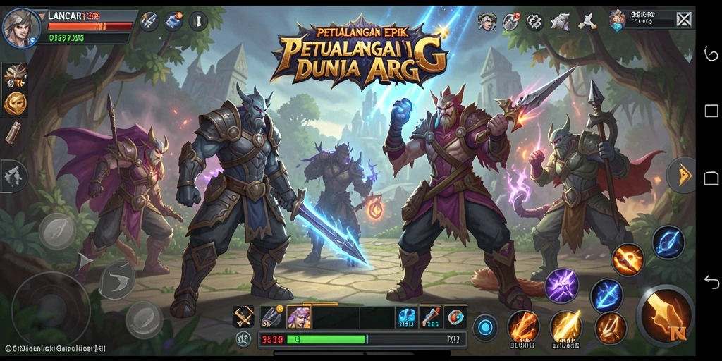 Screenshot menampilkan aksi seru dalam pertarungan ARPG.