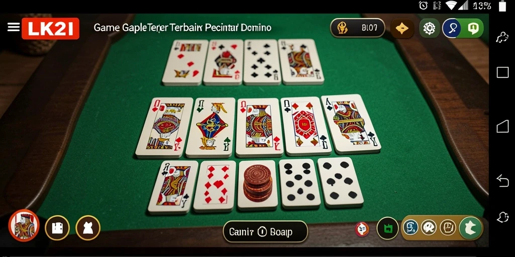 Tampilan seru gameplay Gaple yang mengasyikkan.