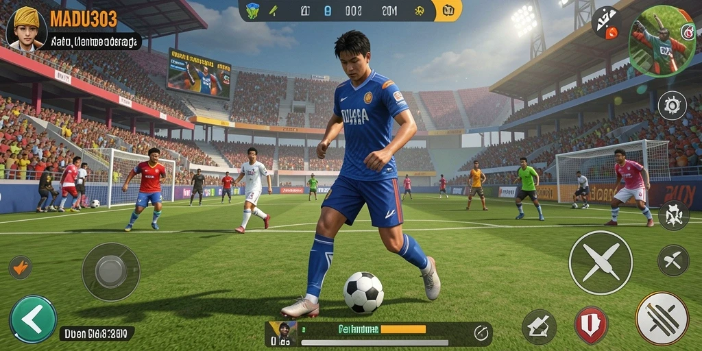 Tampilan menarik gameplay MADU303 dengan berbagai mode olahraga.