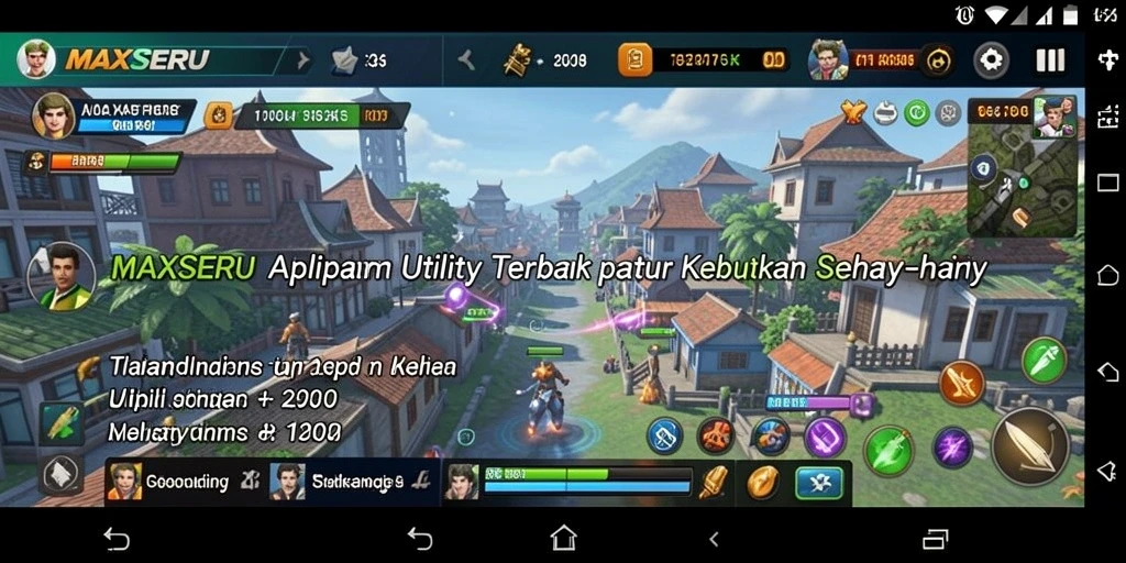 Screenshot MAXSERU menunjukkan interface yang intuitif dan fungsionalitas aplikasi Utility.