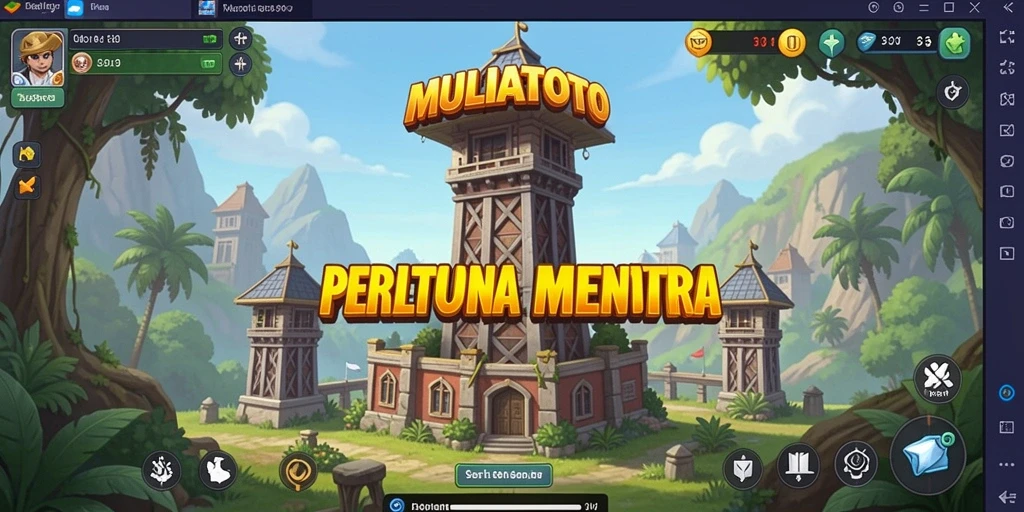 Tampilan gameplay seru dari MULIATOTO dalam pertahanan menara.