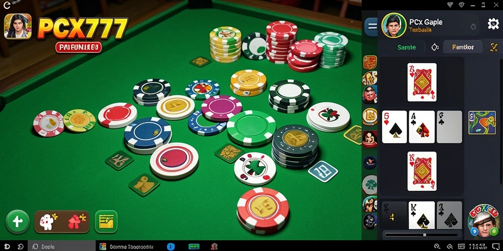 Tampilan game Gaple yang seru dan menegangkan di PCX777.