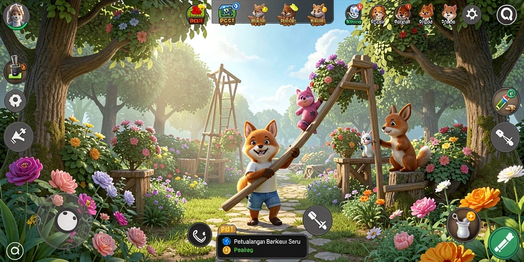 Tampilan gameplay PG11 yang menarik dan penuh warna di dunia pertanian.