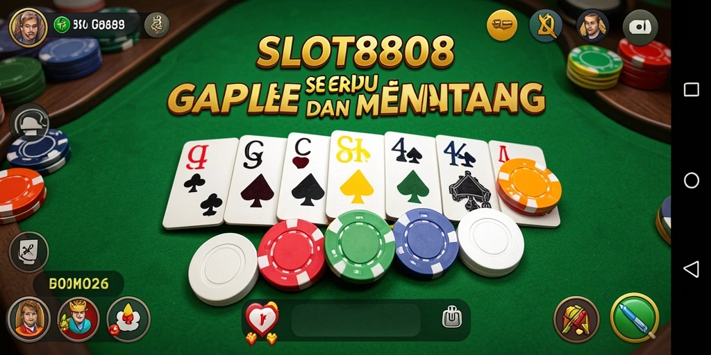 Gameplay SLOT8808 yang seru dalam kartu Gaple.
