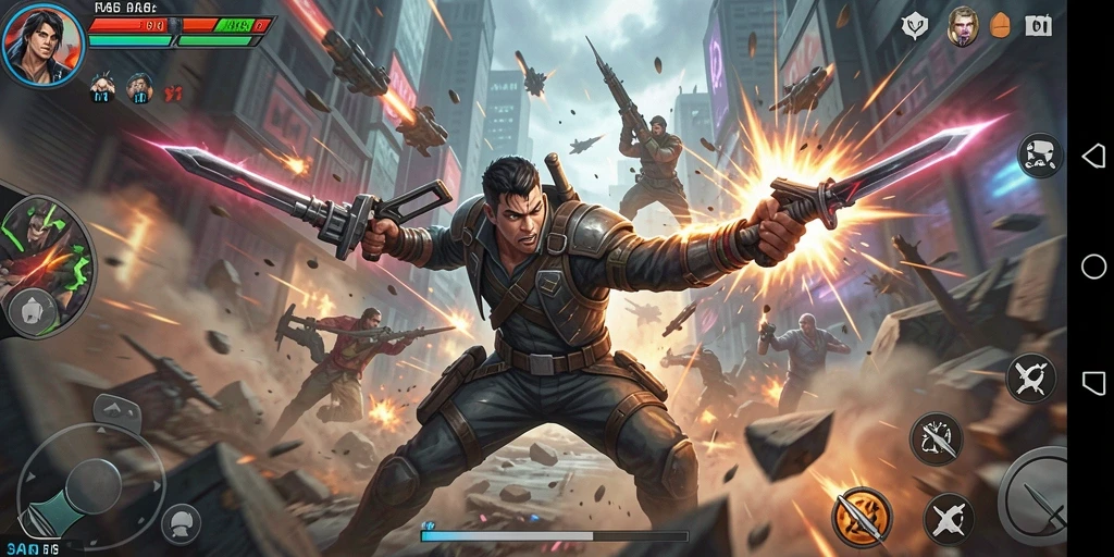Screenshot utama menunjukkan aksi mendebarkan dalam game T6.