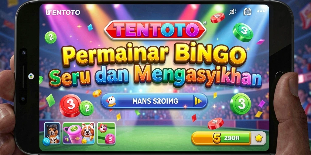 Screenshot utama TENTOTO menampilkan gameplay Bingo yang seru dan interaktif.