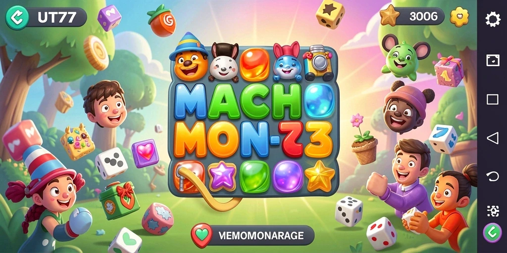 Screenshot UT77 menampilkan aksi seru permainan Match-3 yang menantang.