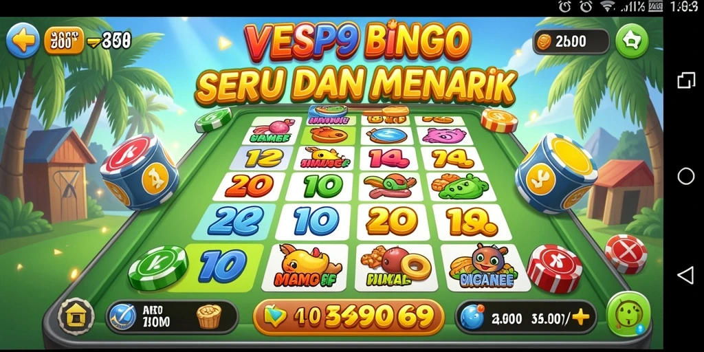 Screenshot gameplay VESPA69 yang menampilkan keseruan permainan Bingo.