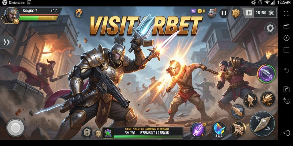 Tampilan gameplay mendebarkan dalam VISITORBET dengan pertempuran strategi.