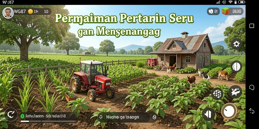 Tampilan gameplay Farming WG87 yang menarik dan interaktif.