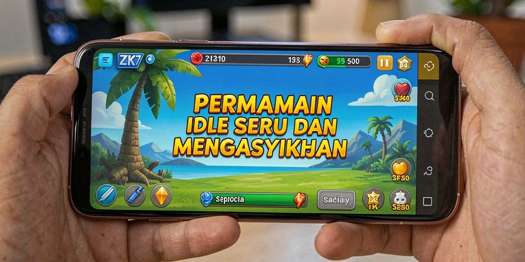 Tampilan gameplay ZK7 yang seru dan mengasyikkan dalam genre Idle.